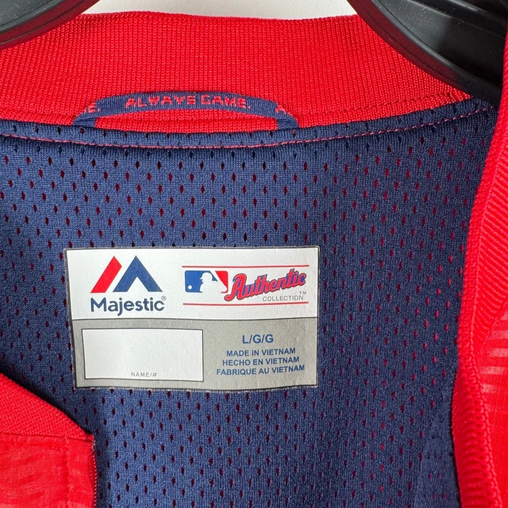 St. Louis Cardinals Pullover Mens L Red MLB Baseball Majestic Training Jacket